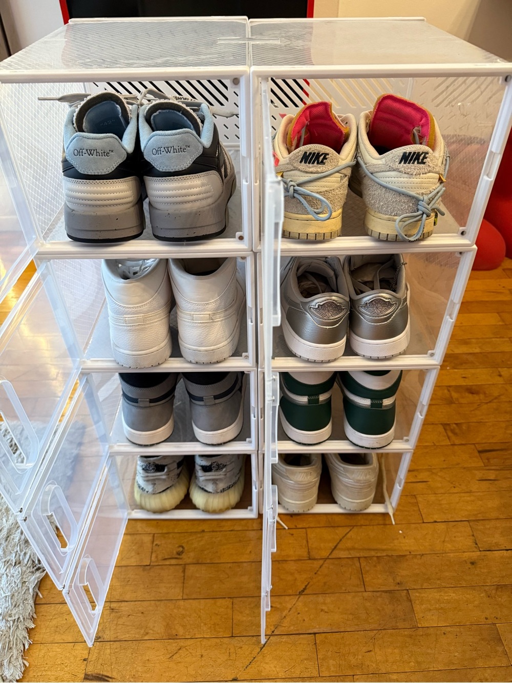 LOT of 8 Mens Sneakers sizes 8.5, 9, 9.5. Nike Air Jordan, Off-White OOO, lot 38
